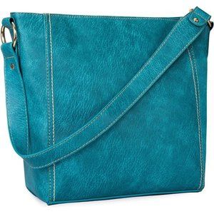 Women Vegan Leather Hobo Handbags Blue